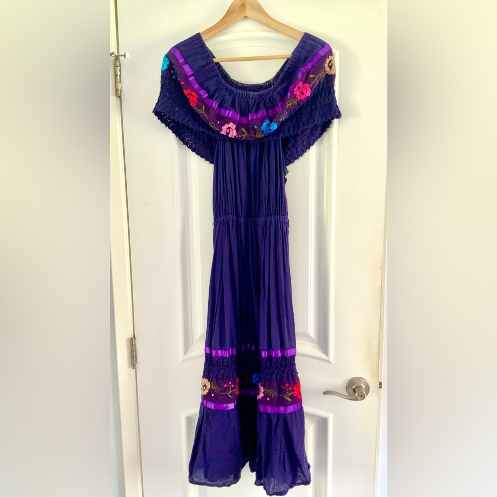 Purple Floral Maxi Dress
